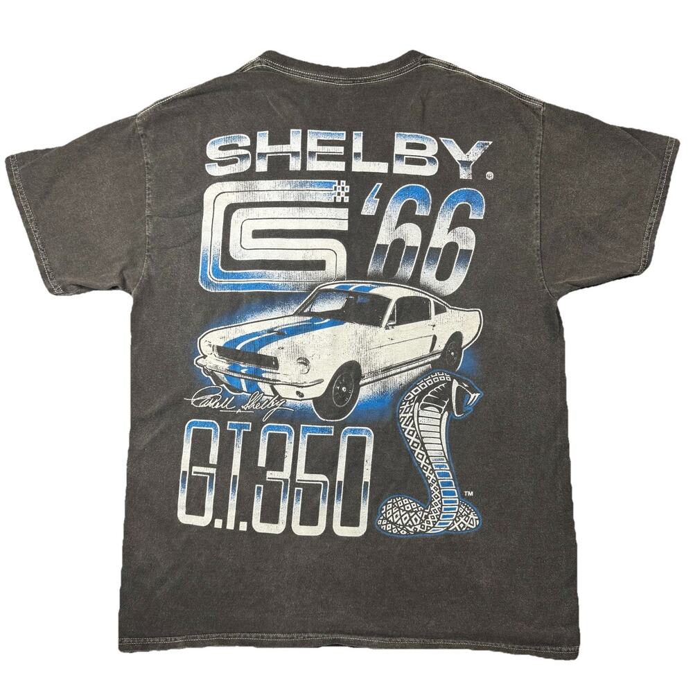 Shelby GT500 Cobra Graphic T Shirt Medium Black Acid Wash 0941